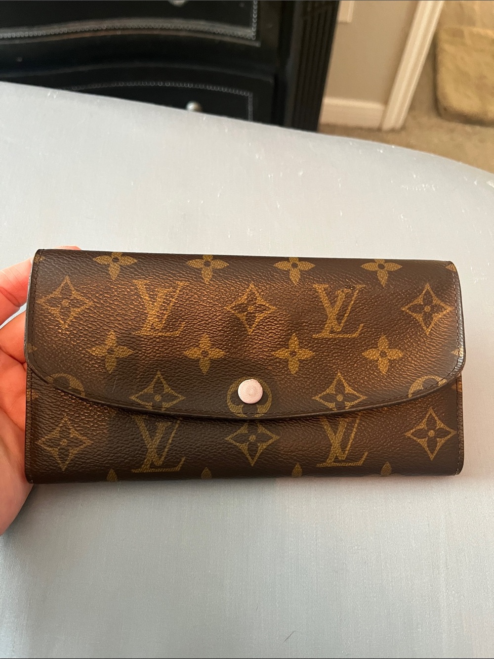 Louis Vuitton Monogram Canvas Long Flap Wallet in Brown
